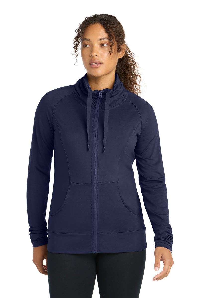 Sport-Tek Women's Sport-Wick Stretch Full-Zip Jacket - True Navy