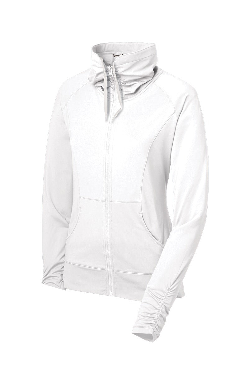 Sport-Tek Women's Sport-Wick Stretch Full-Zip Jacket - White