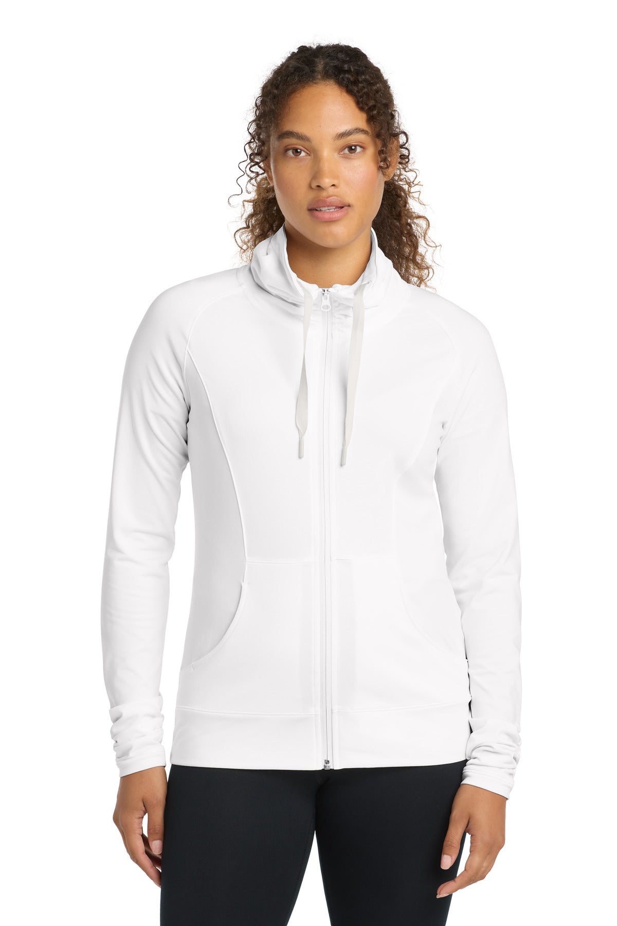 Sport-Tek Women's Sport-Wick Stretch Full-Zip Jacket - White