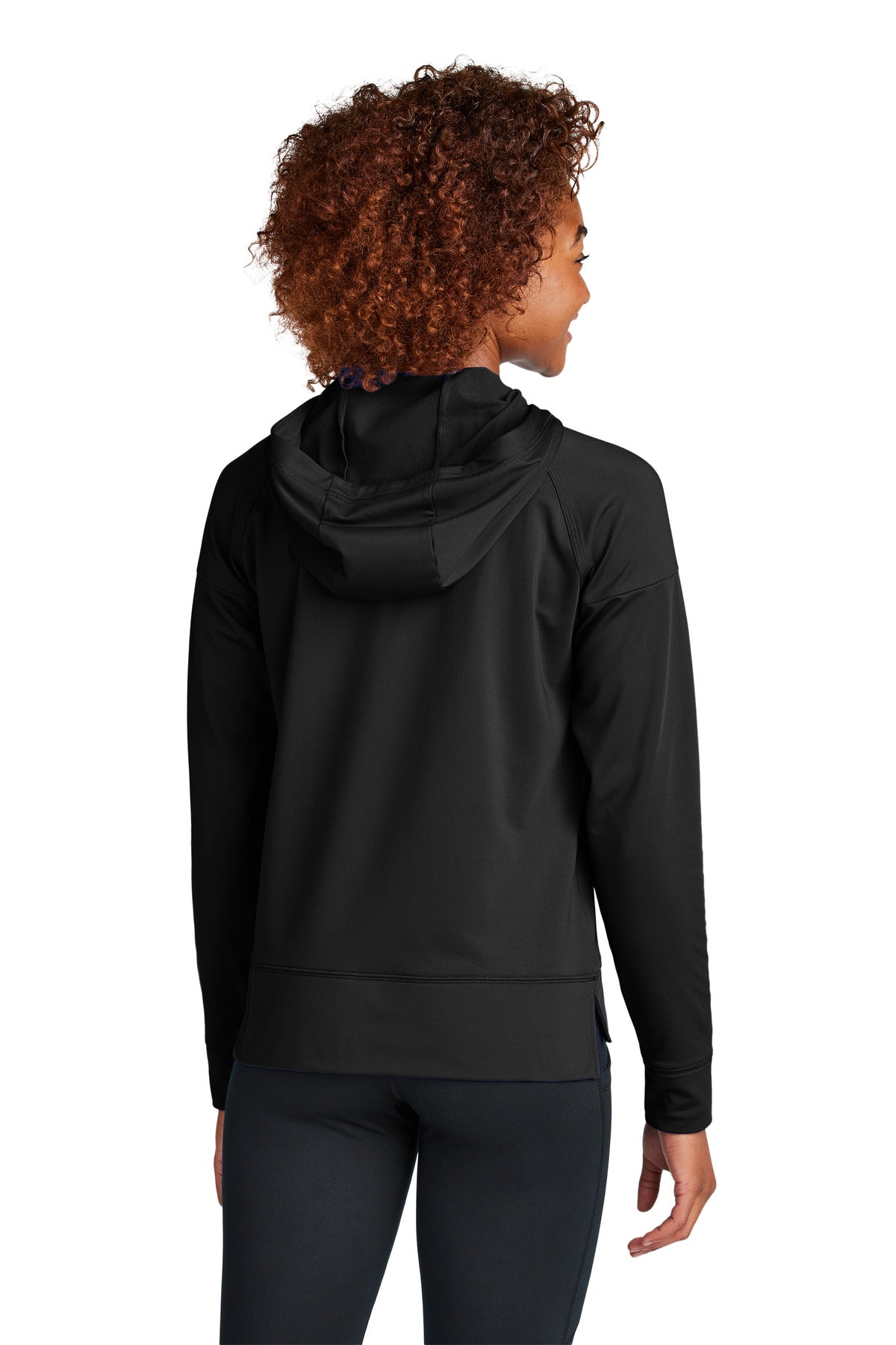Sport-Tek Women's Sport-Wick Stretch 1/2-Zip Hoodie - Black