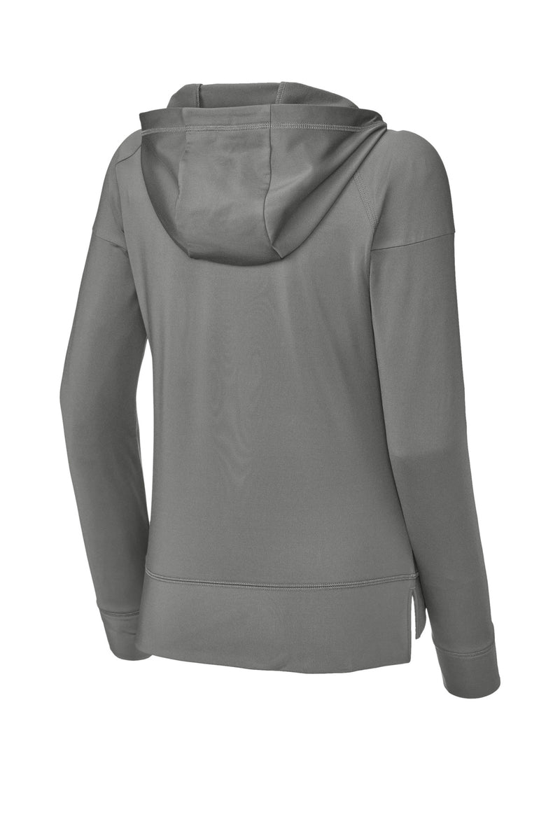 Sport-Tek Women's Sport-Wick Stretch 1/2-Zip Hoodie - Charcoal Grey