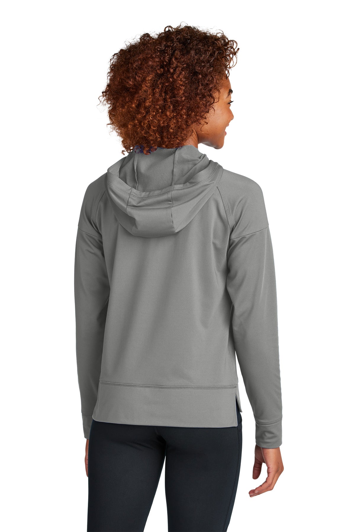 Sport-Tek Women's Sport-Wick Stretch 1/2-Zip Hoodie - Charcoal Grey