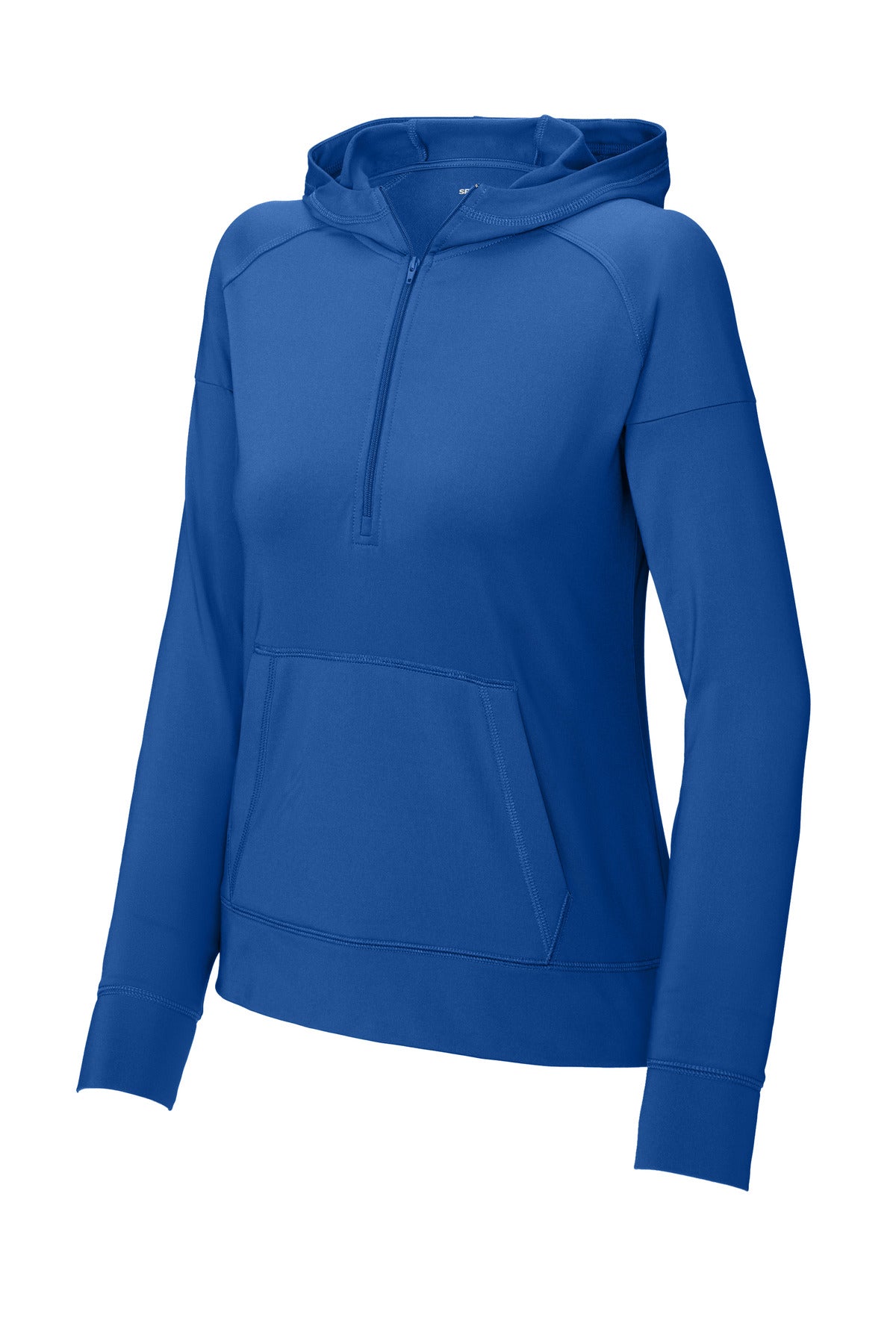 Sport-Tek Women's Sport-Wick Stretch 1/2-Zip Hoodie - True Royal