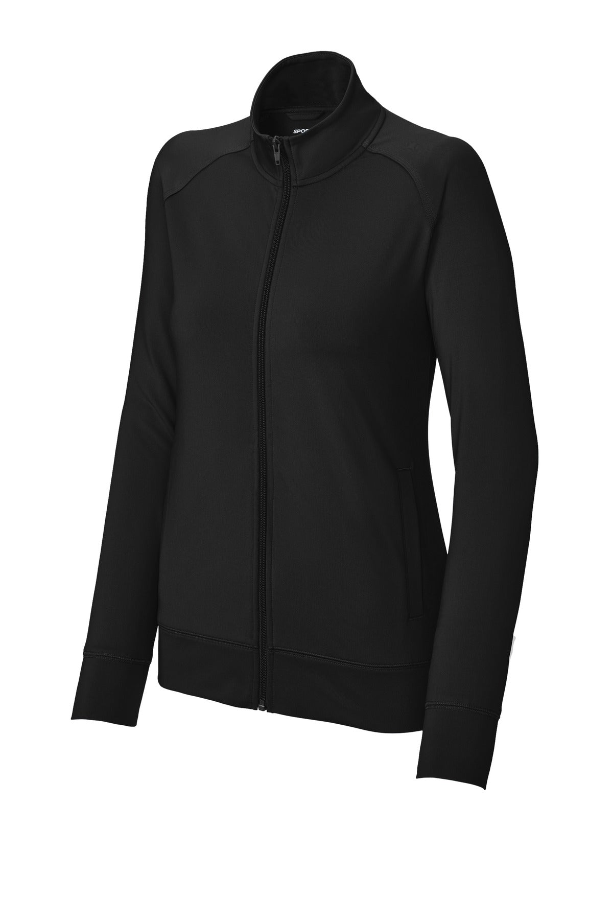 Sport-Tek Women's Sport-Wick Stretch Full-Zip Cadet Jacket - Black