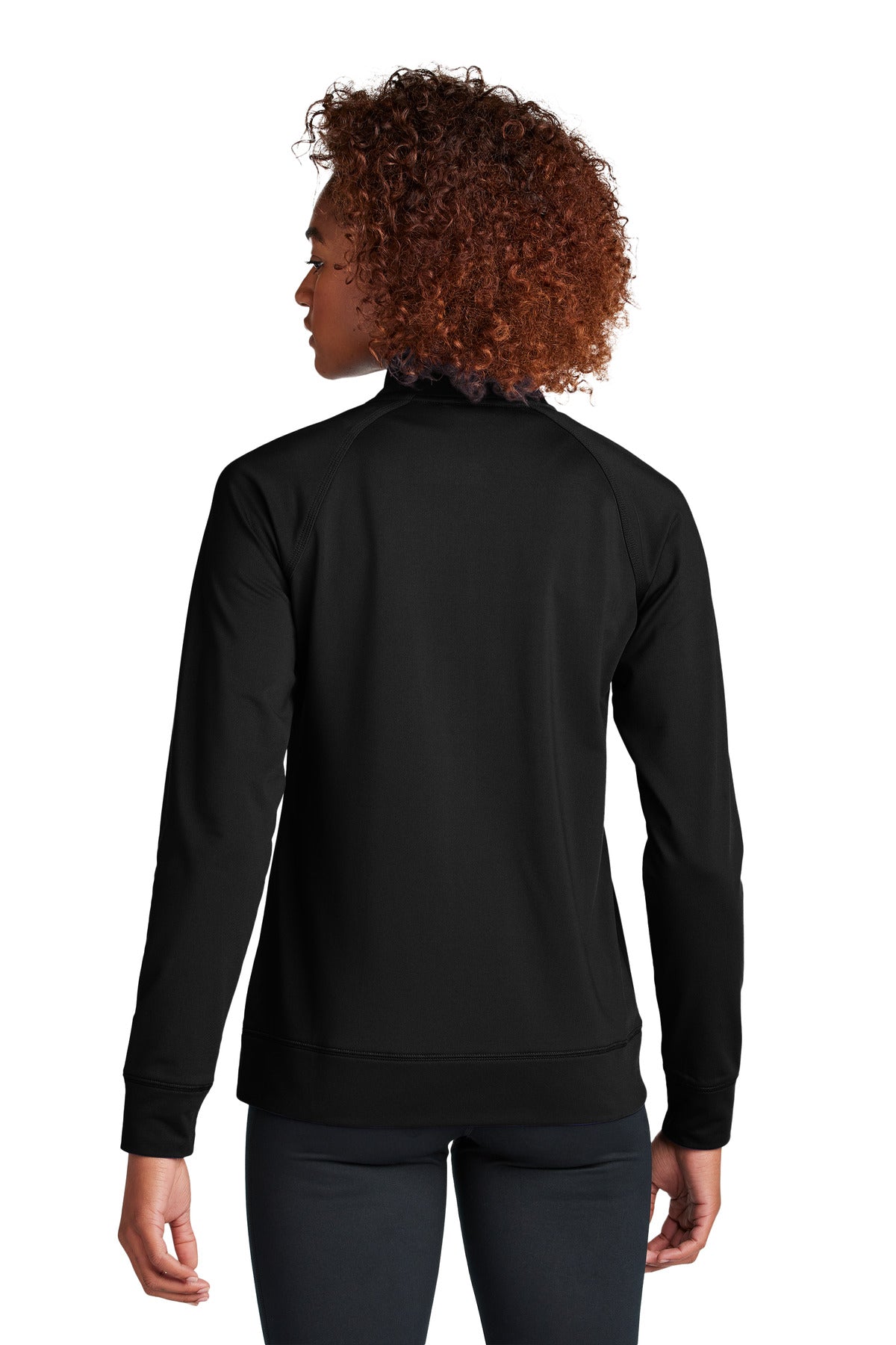 Sport-Tek Women's Sport-Wick Stretch Full-Zip Cadet Jacket - Black