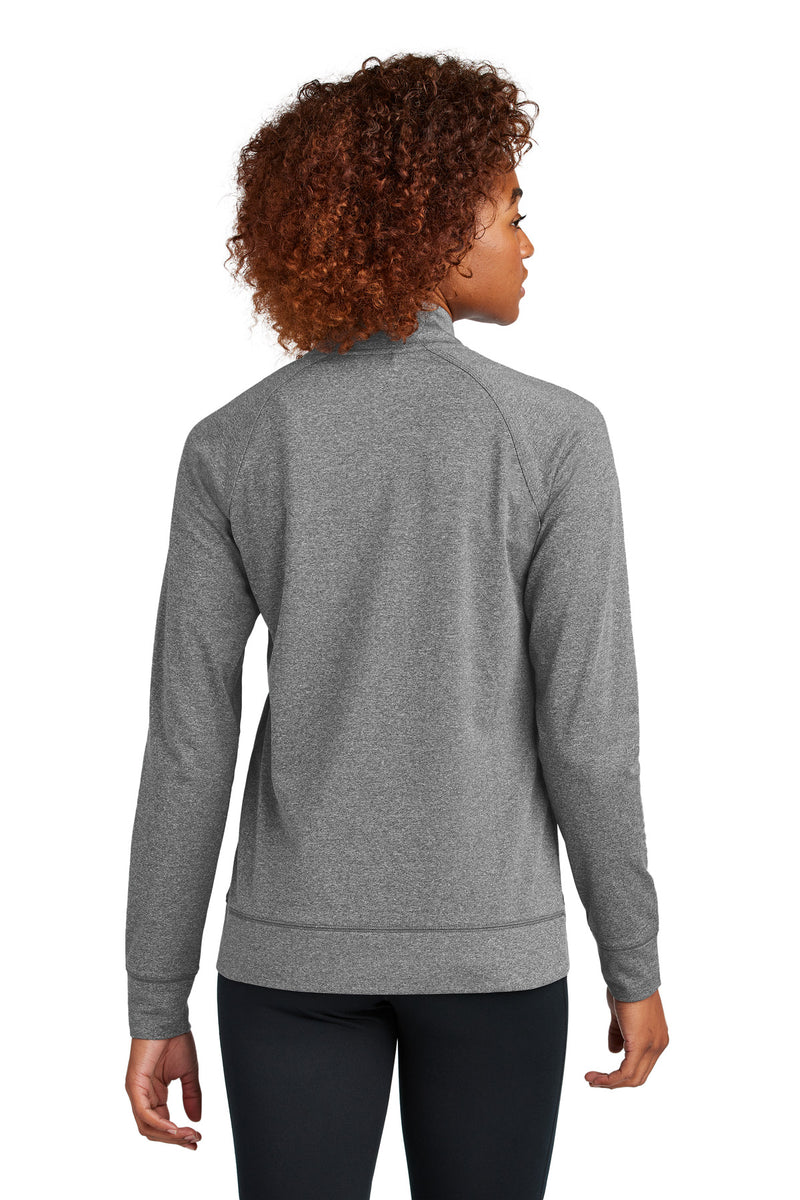 Sport-Tek Women's Sport-Wick Stretch Full-Zip Cadet Jacket - Charcoal Grey Heather