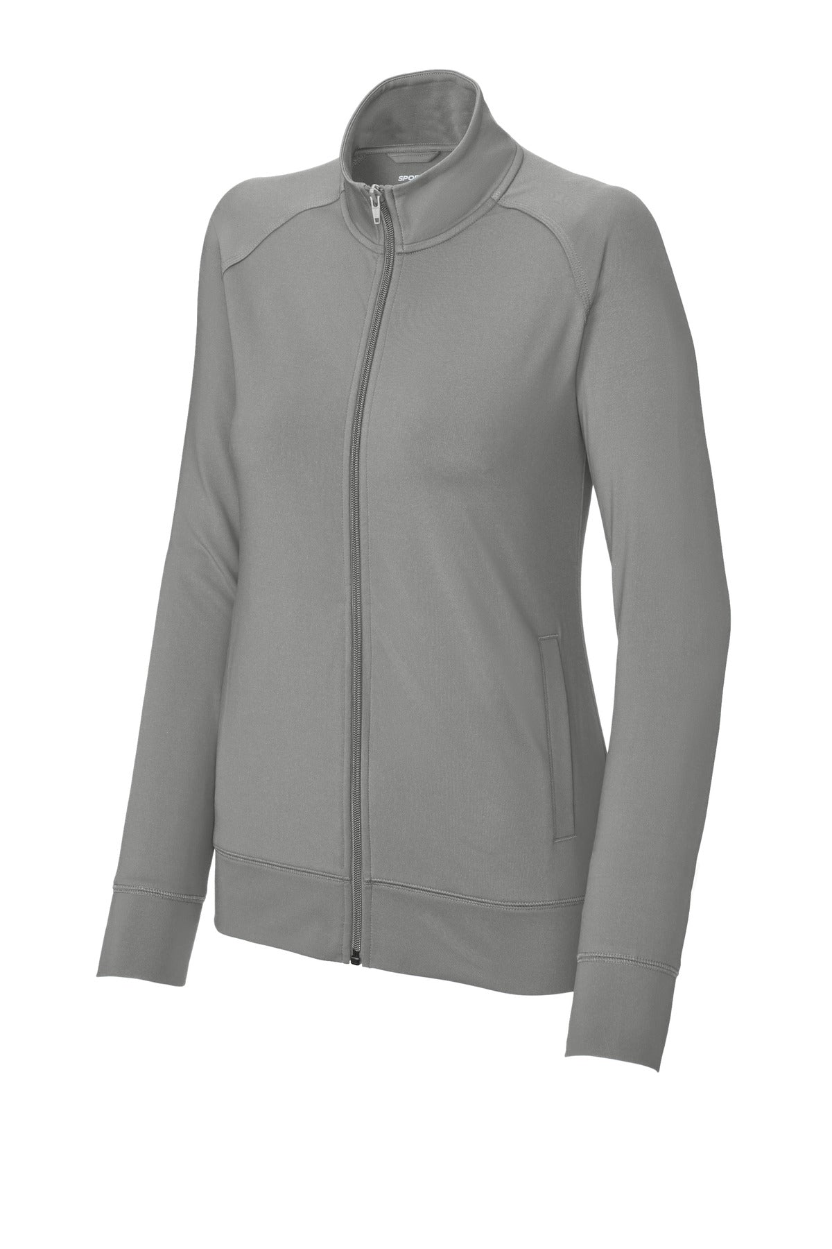Sport-Tek Women's Sport-Wick Stretch Full-Zip Cadet Jacket - Charcoal Grey