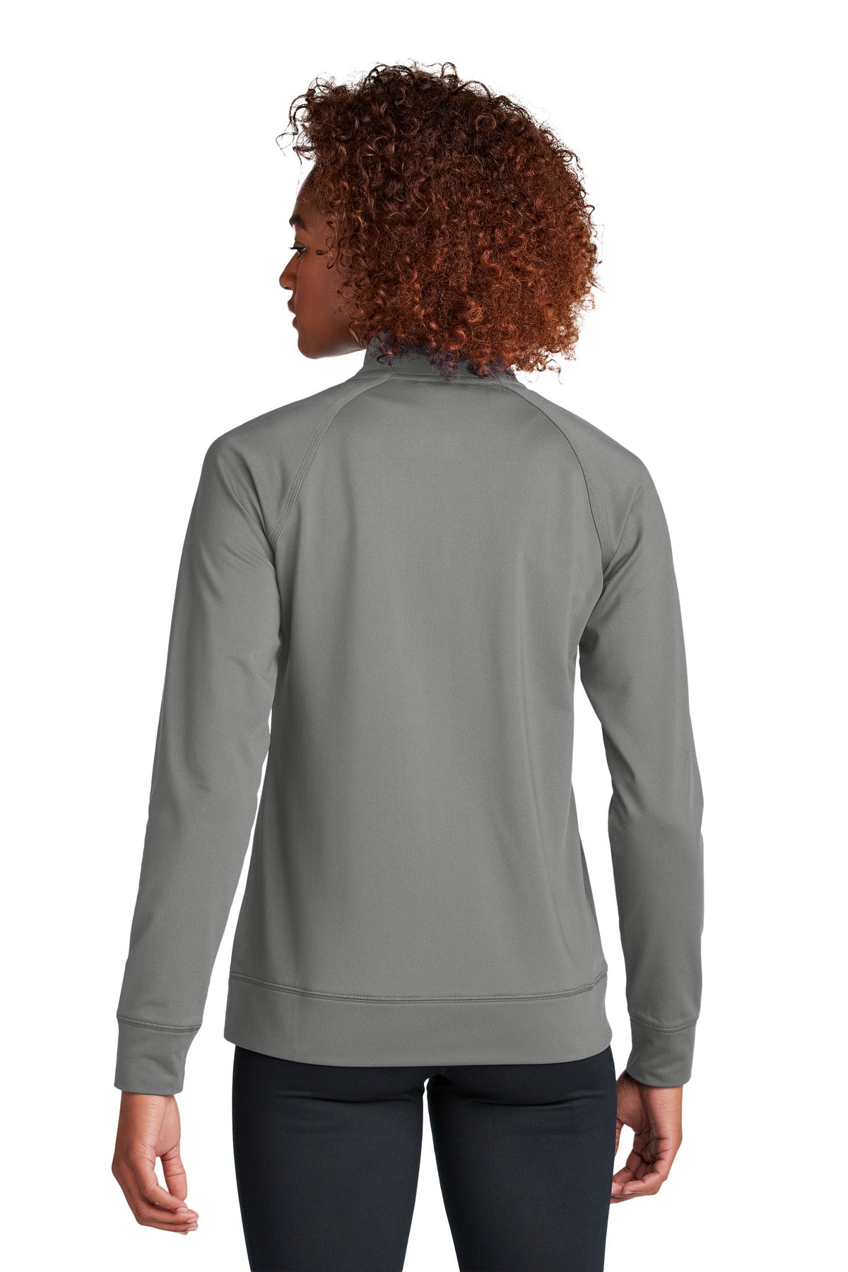 Sport-Tek Women's Sport-Wick Stretch Full-Zip Cadet Jacket - Charcoal Grey