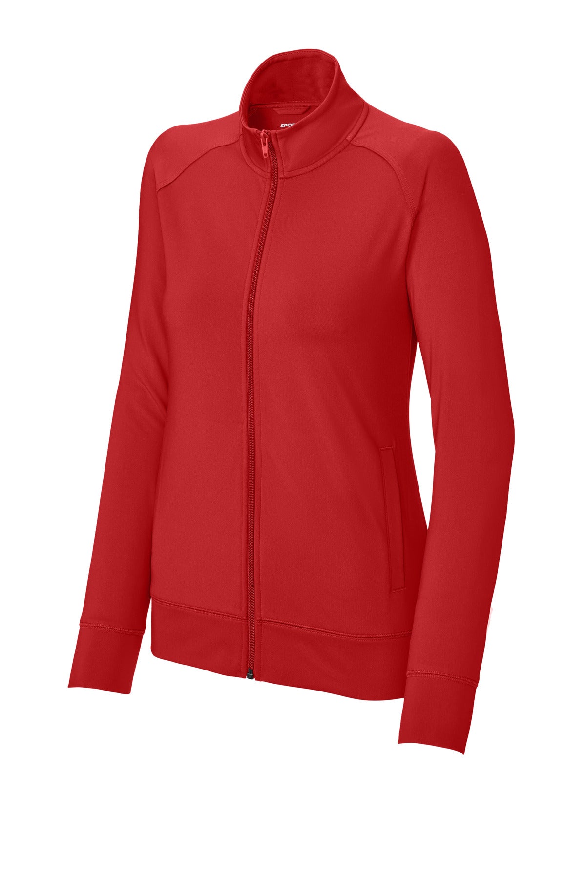 Sport-Tek Women's Sport-Wick Stretch Full-Zip Cadet Jacket - Deep Red