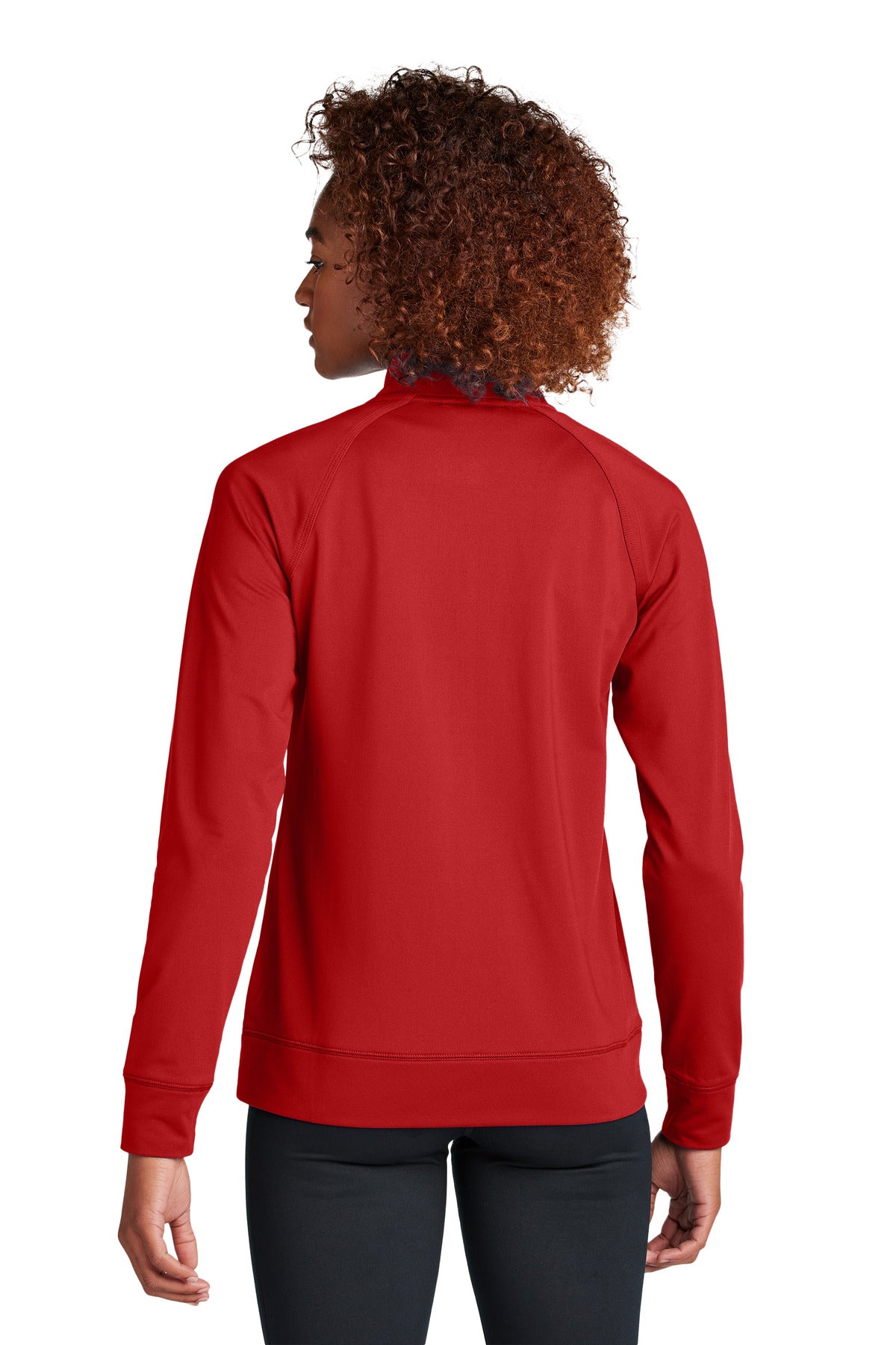 Sport-Tek Women's Sport-Wick Stretch Full-Zip Cadet Jacket - Deep Red