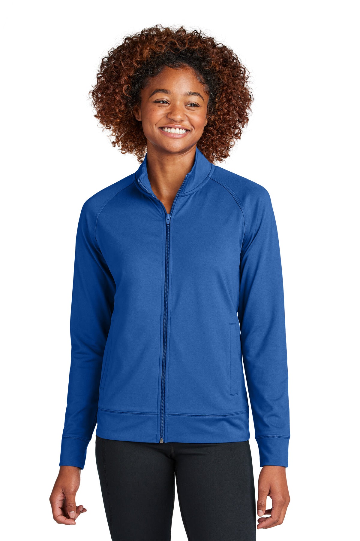 Sport-Tek Women's Sport-Wick Stretch Full-Zip Cadet Jacket - True Royal