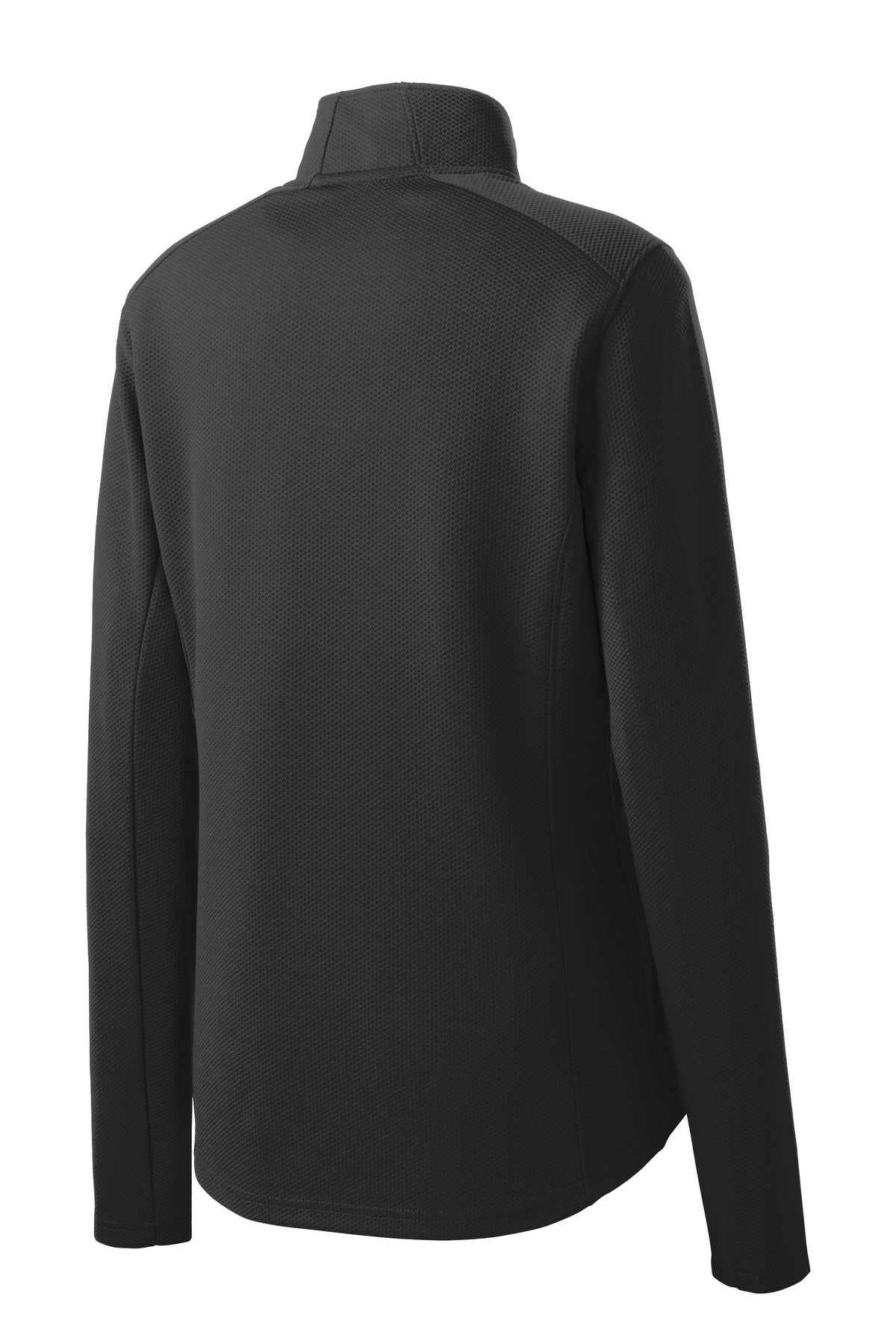 Sport-Tek Women's Sport-Wick Textured 1/4-Zip Pullover - Black