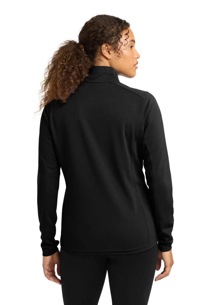 Sport-Tek Women's Sport-Wick Textured 1/4-Zip Pullover - Black