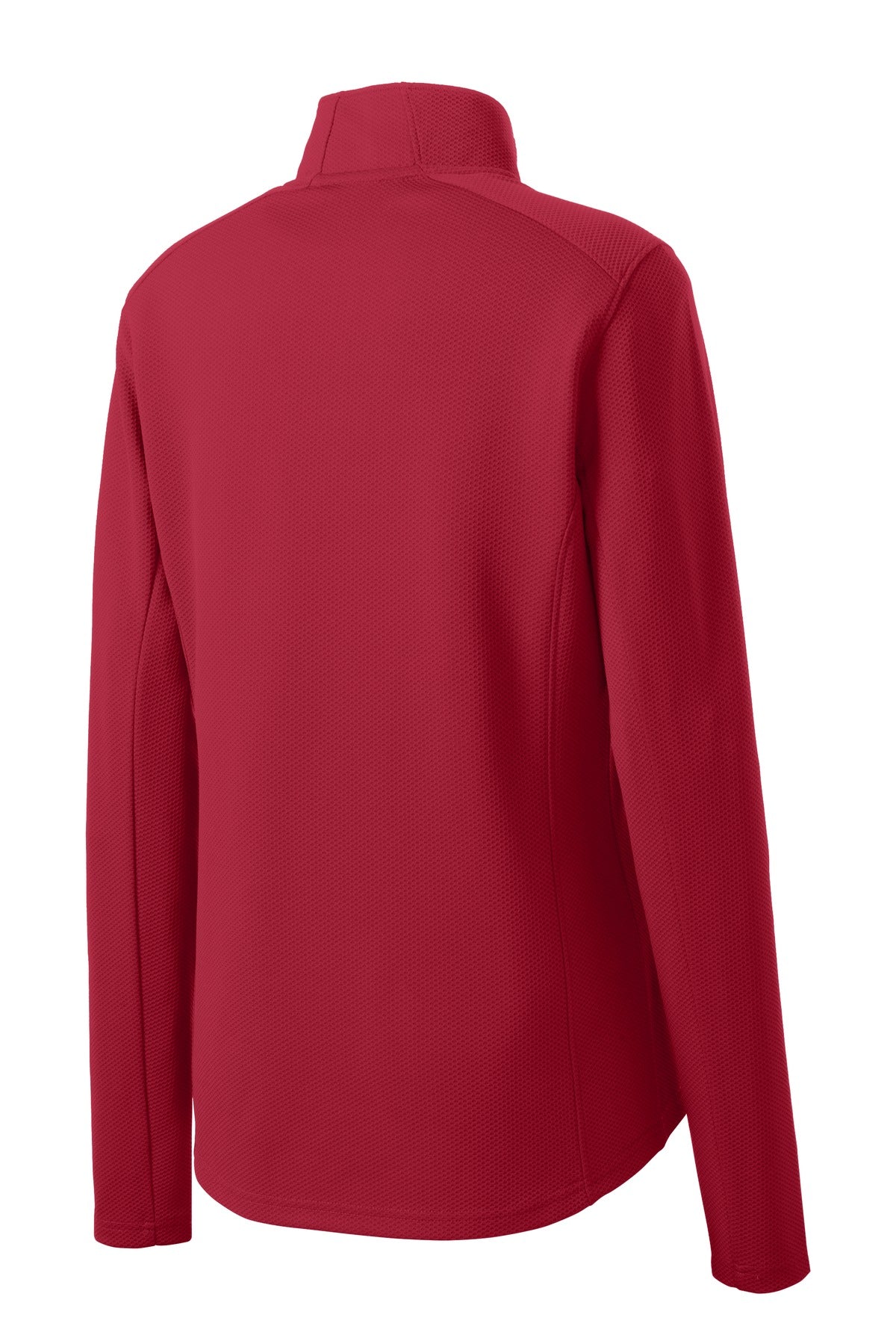 Sport-Tek Women's Sport-Wick Textured 1/4-Zip Pullover - Deep Red