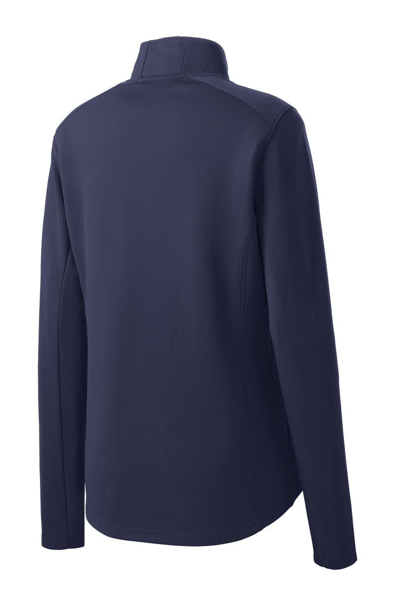 Sport-Tek Women's Sport-Wick Textured 1/4-Zip Pullover - True Navy
