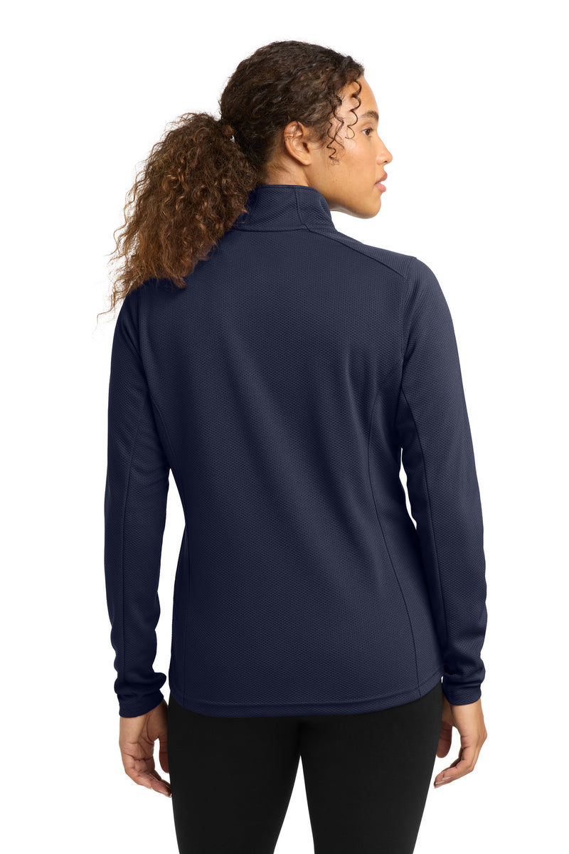 Sport-Tek Women's Sport-Wick Textured 1/4-Zip Pullover - True Navy