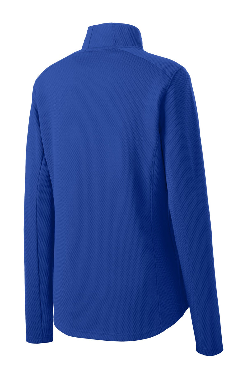 Sport-Tek Women's Sport-Wick Textured 1/4-Zip Pullover - True Royal