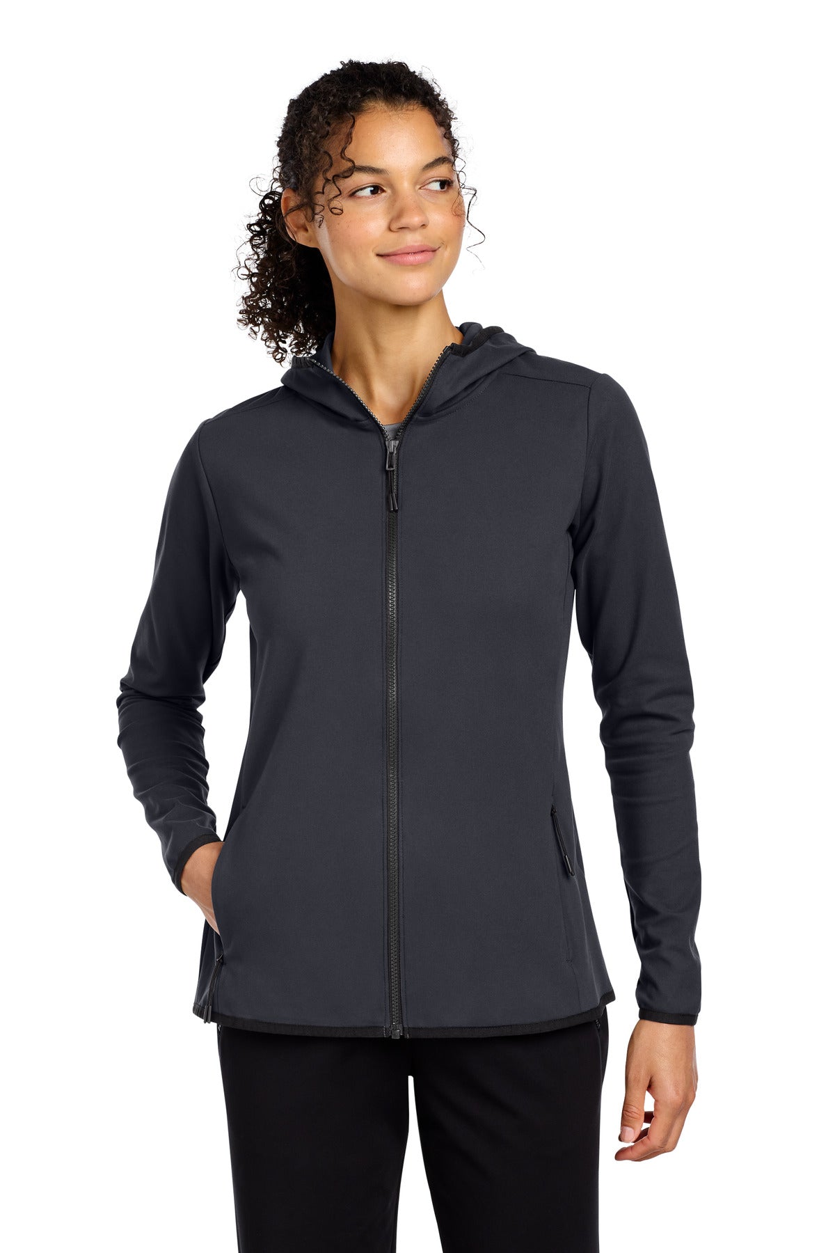 Sport-Tek Women's Circuit Hooded Full-Zip - Graphite