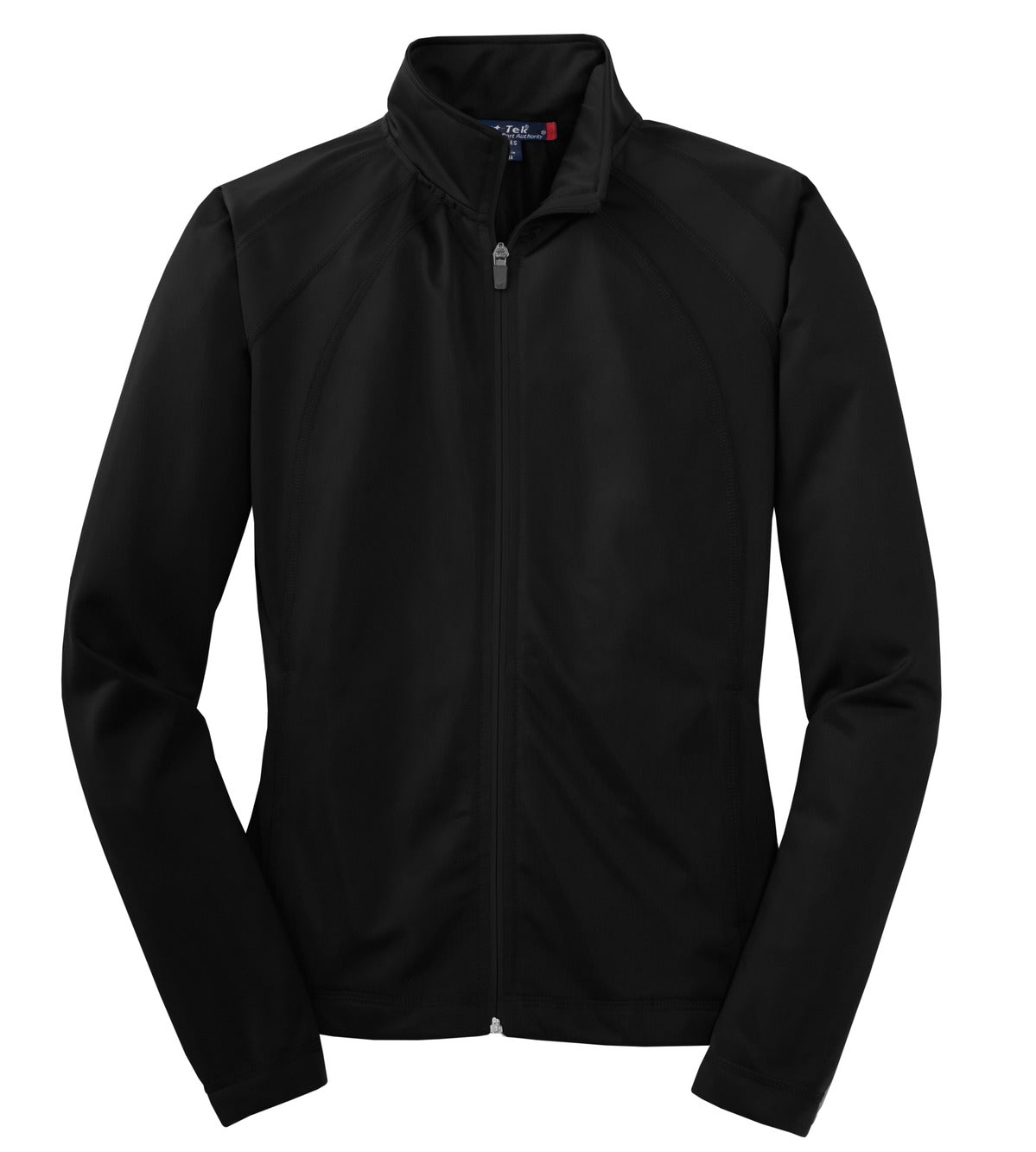 Sport-Tek Women's Tricot Track Jacket - Black/ Black
