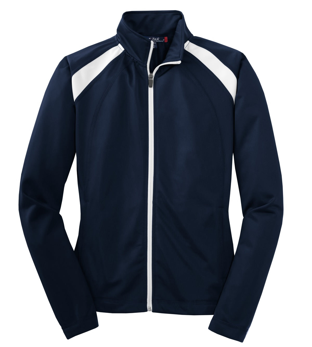 Sport-Tek Women's Tricot Track Jacket - True Navy/ White