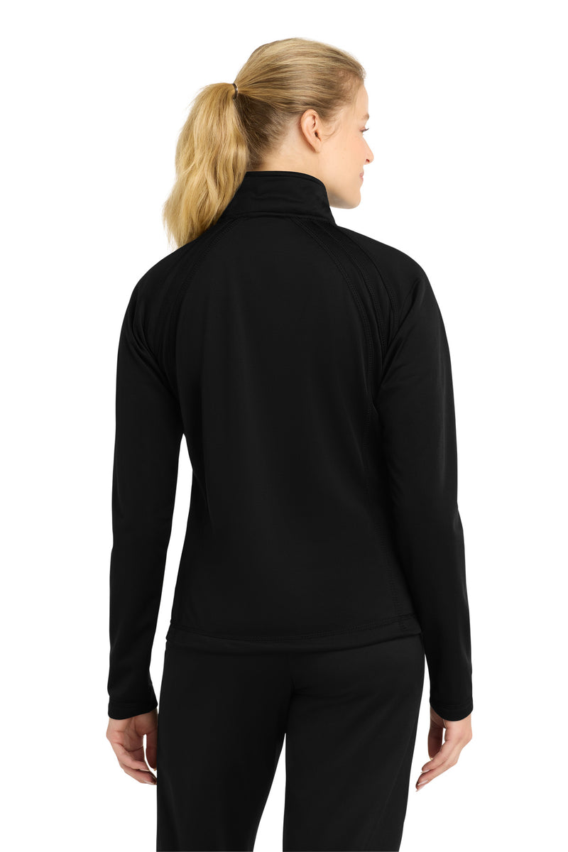 Sport-Tek Women's Tricot Track Jacket - Black/ Black