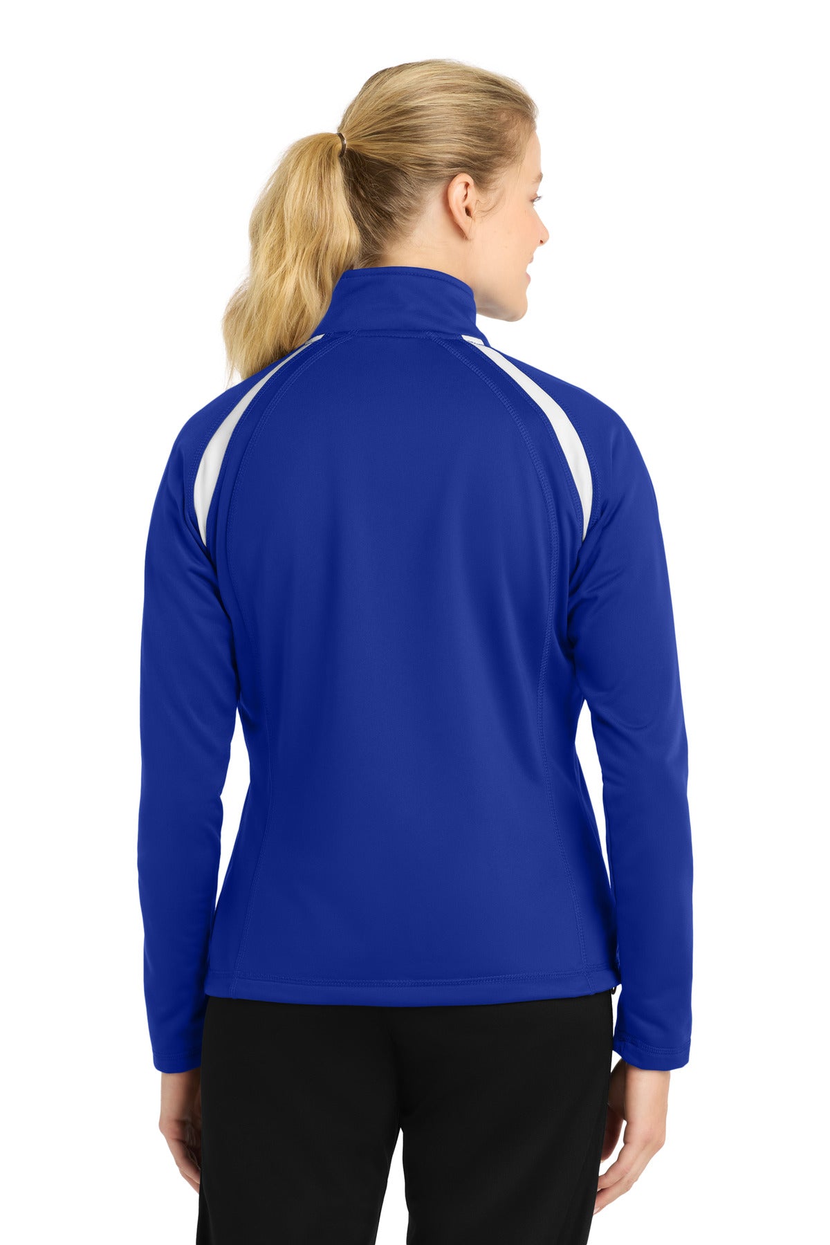 Sport-Tek Women's Tricot Track Jacket - True Royal/ White
