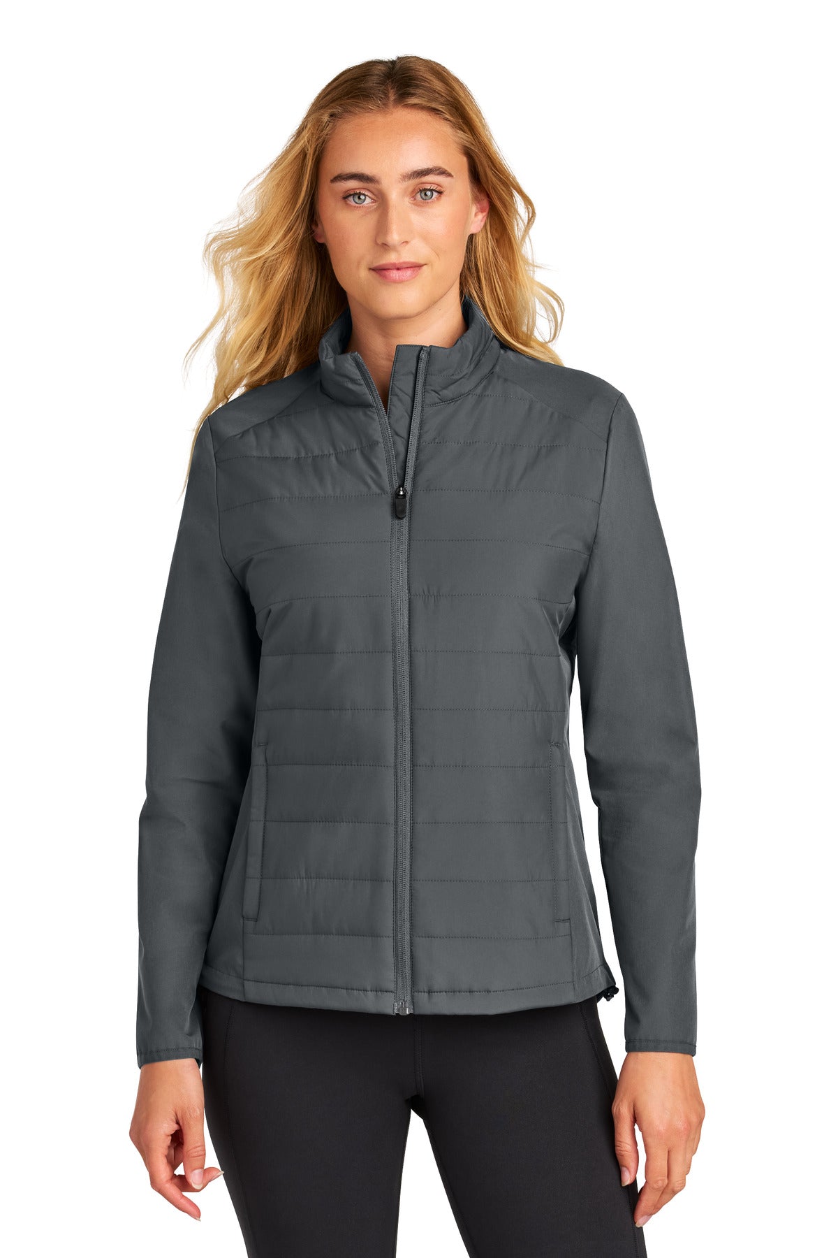 Sport-Tek Women's Teknical Hybrid Jacket - Iron Grey