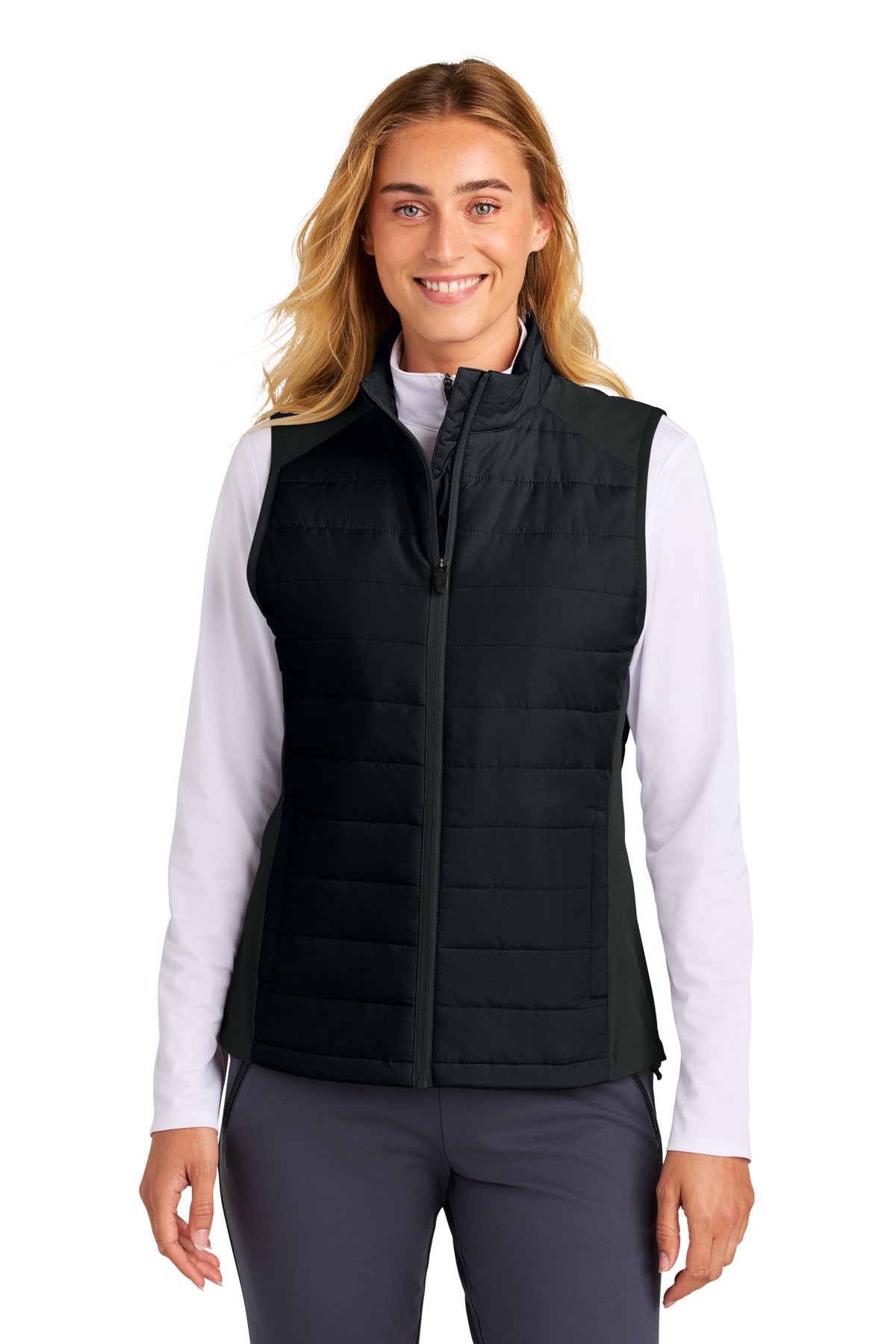 Sport-Tek Women's Teknical Hybrid Vest - Black