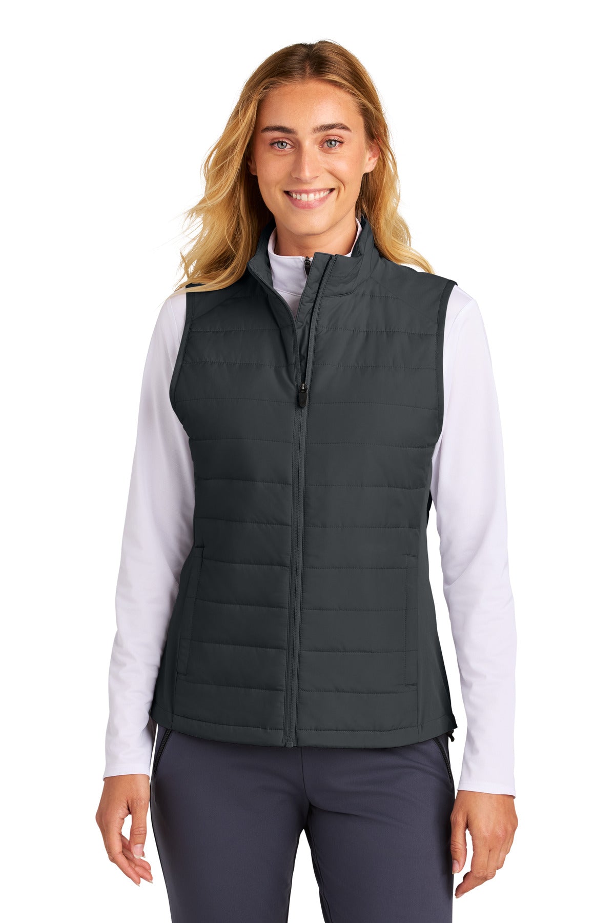 Sport-Tek Women's Teknical Hybrid Vest - Iron Grey