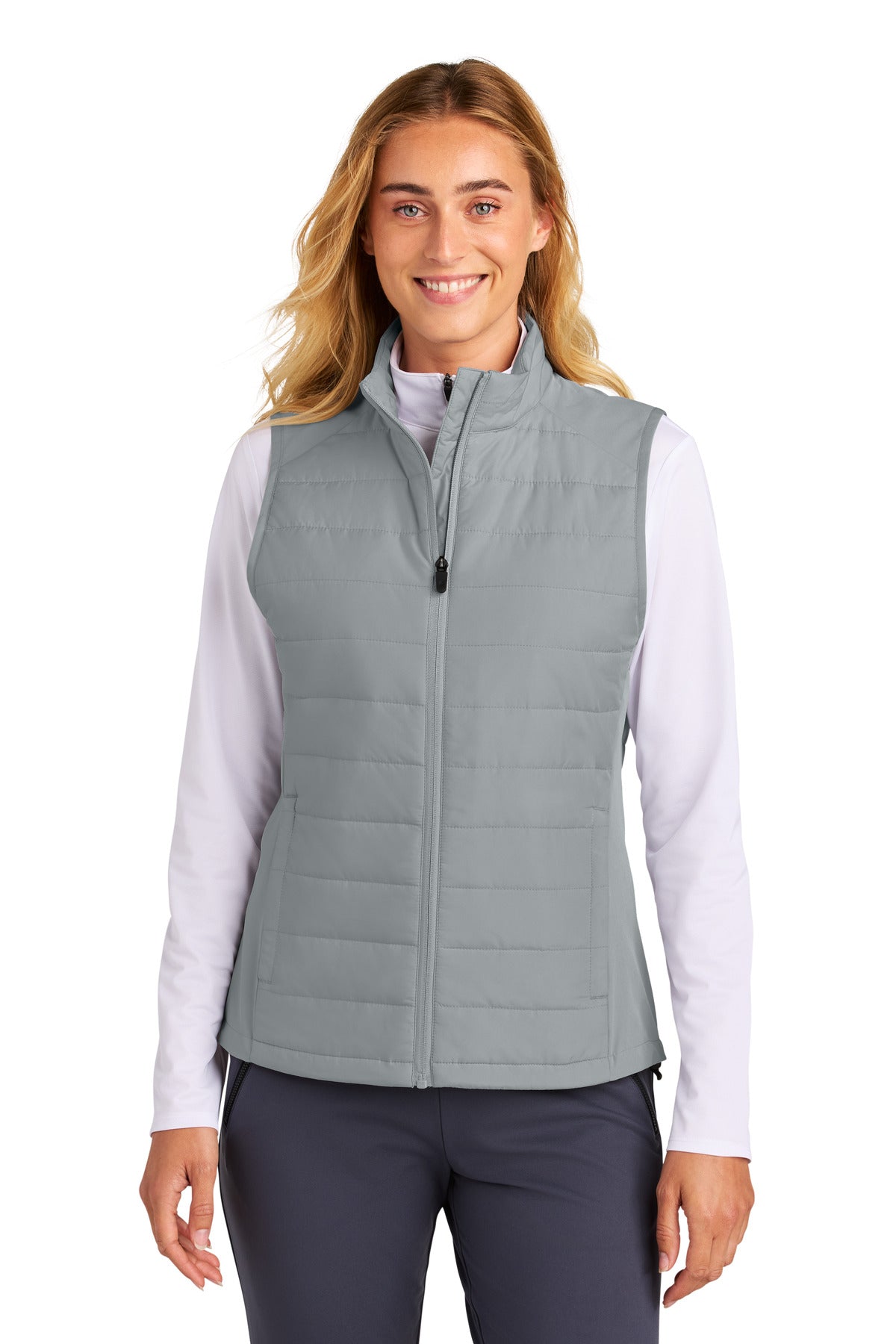 Sport-Tek Women's Teknical Hybrid Vest - Silver