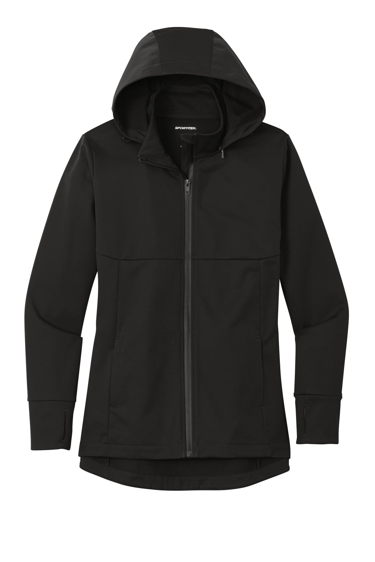 Sport-Tek Women's Hooded Soft Shell Jacket - Deep Black