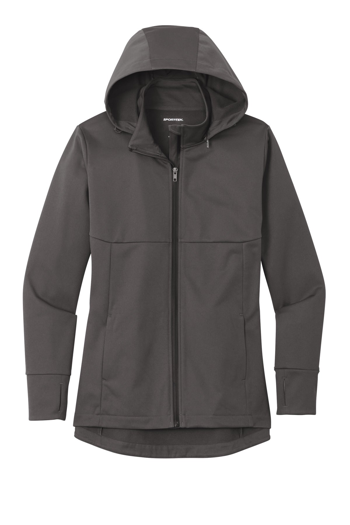 Sport-Tek Women's Hooded Soft Shell Jacket - Graphite