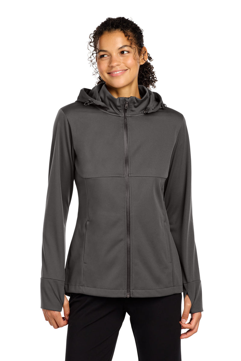 Sport-Tek Women's Hooded Soft Shell Jacket - Graphite