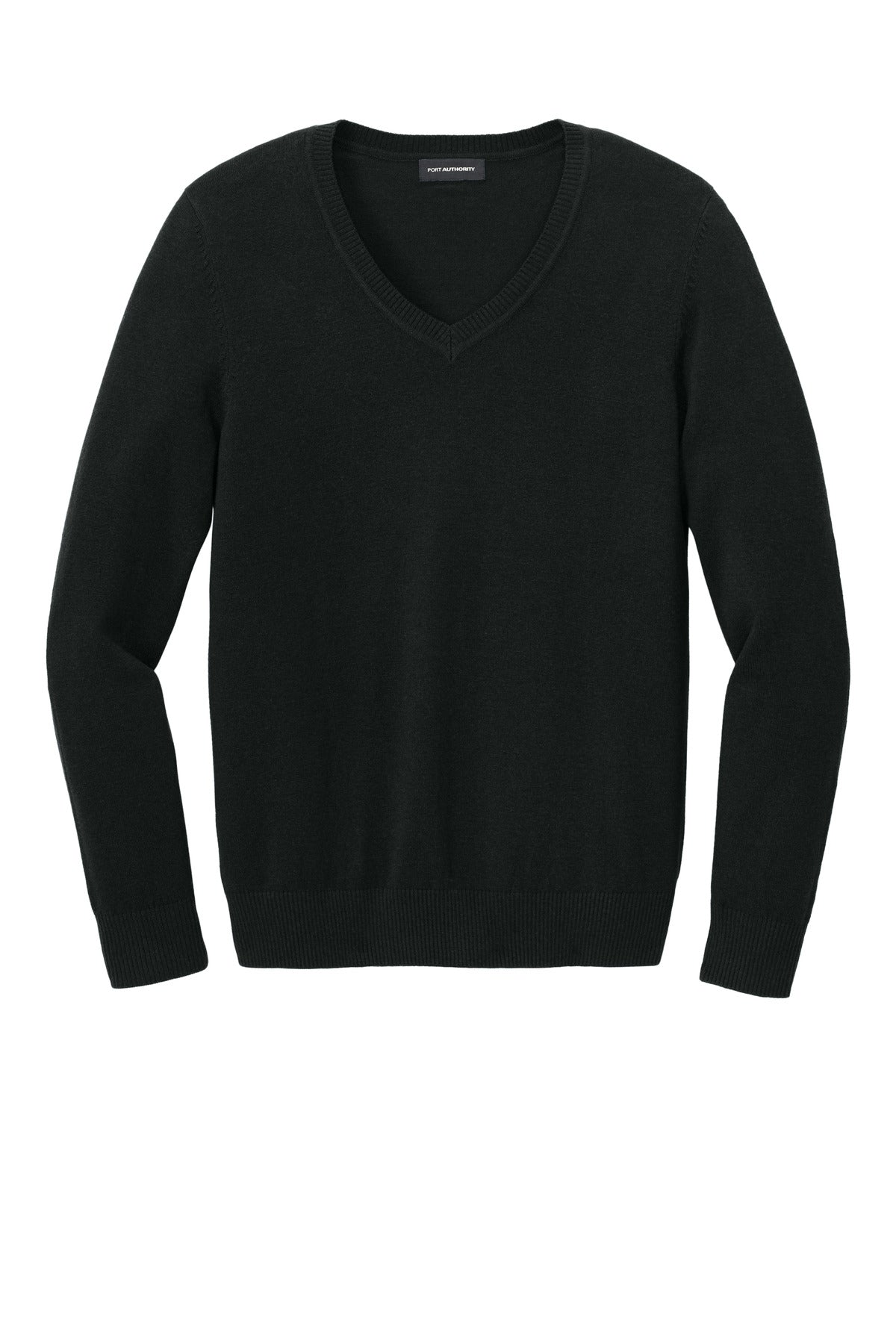 Port Authority Women's Easy Care V-Neck Sweater - Deep Black