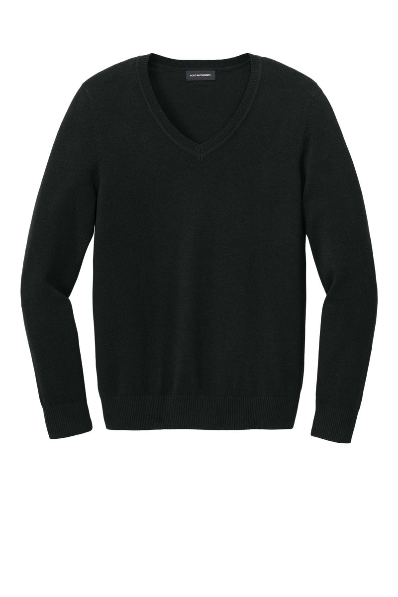 Port Authority Women's Easy Care V-Neck Sweater - Deep Black