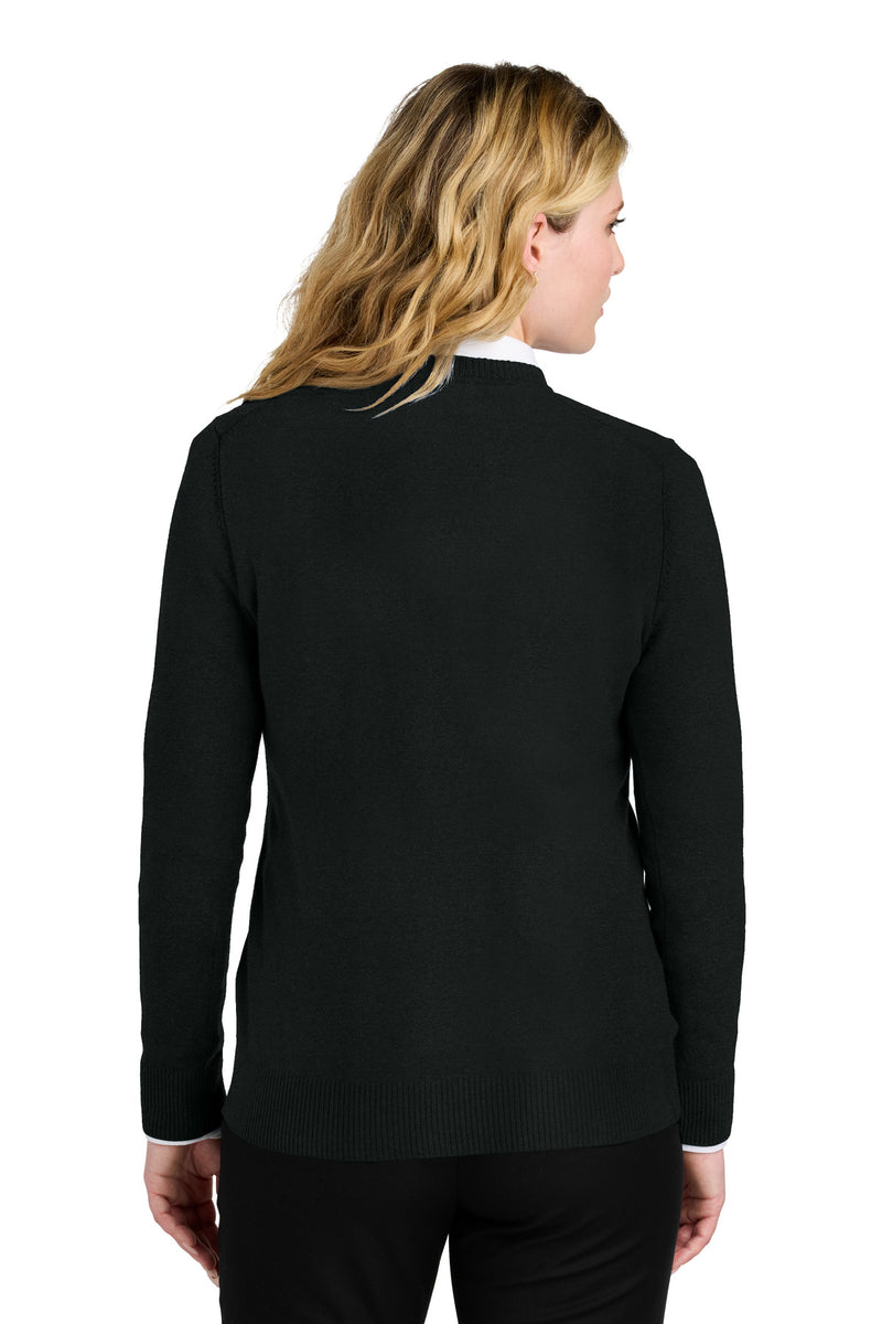Port Authority Women's Easy Care V-Neck Sweater - Deep Black