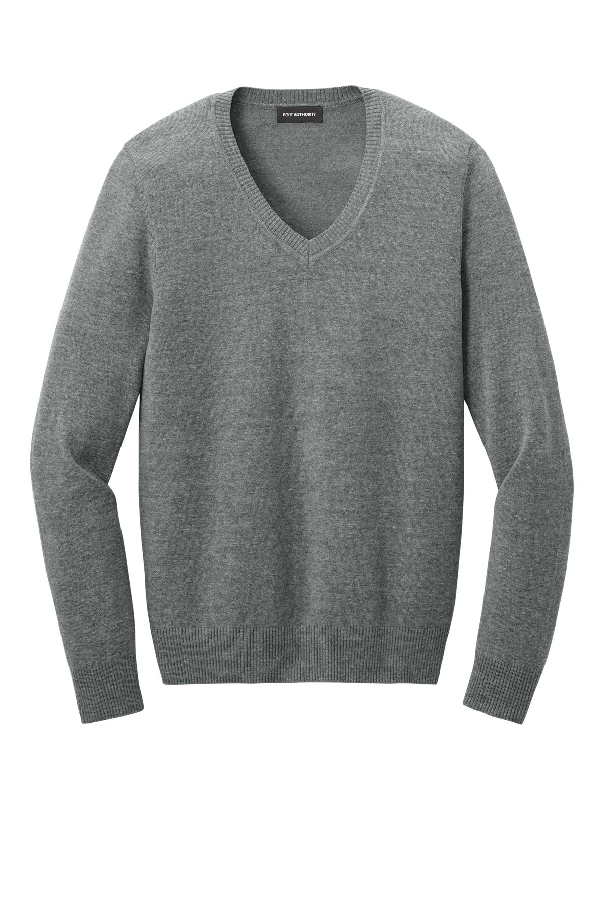 Port Authority Women's Easy Care V-Neck Sweater - Medium Heather Grey