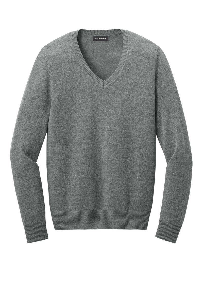 Port Authority Women's Easy Care V-Neck Sweater - Medium Heather Grey