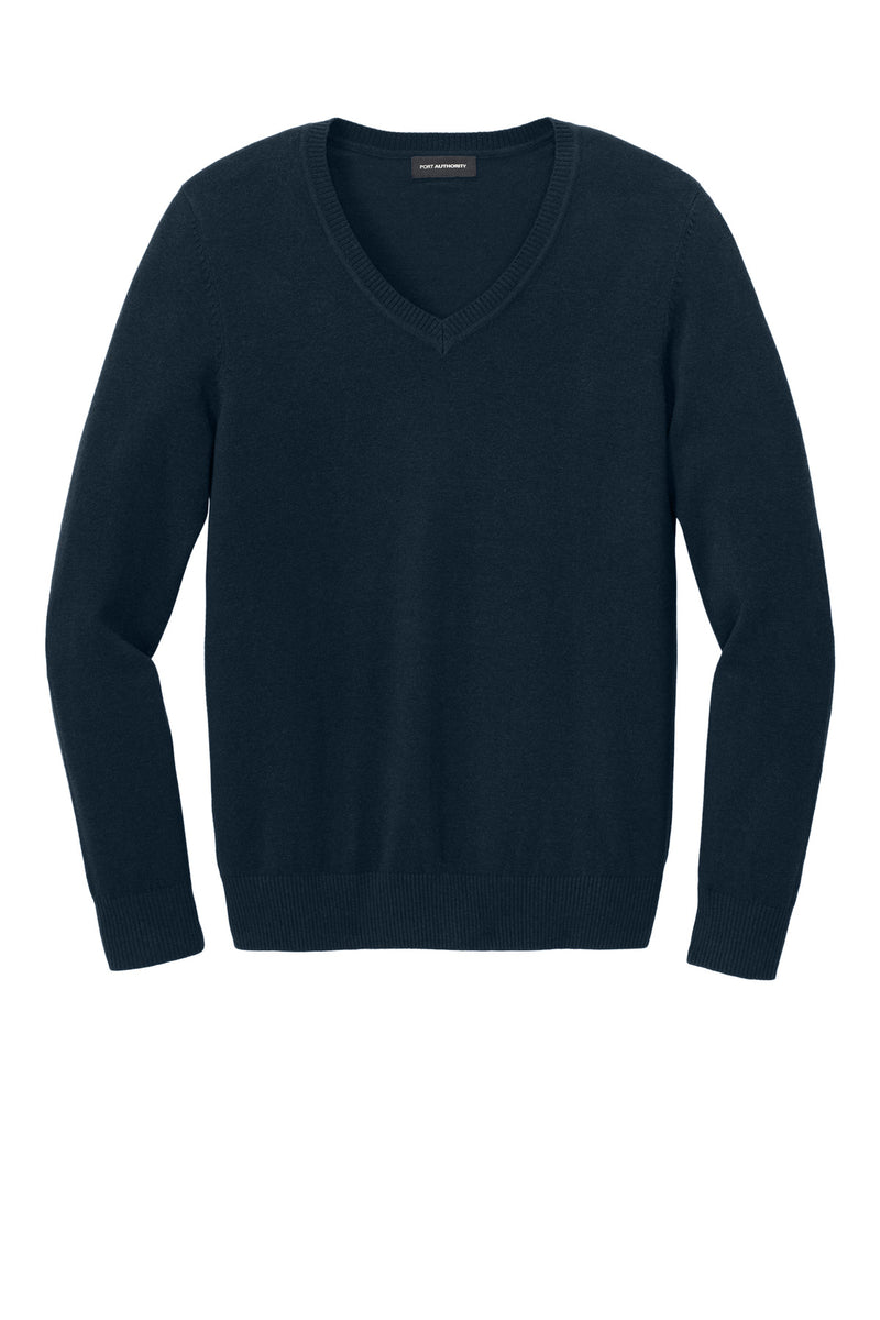 Port Authority Women's Easy Care V-Neck Sweater - River Blue Navy