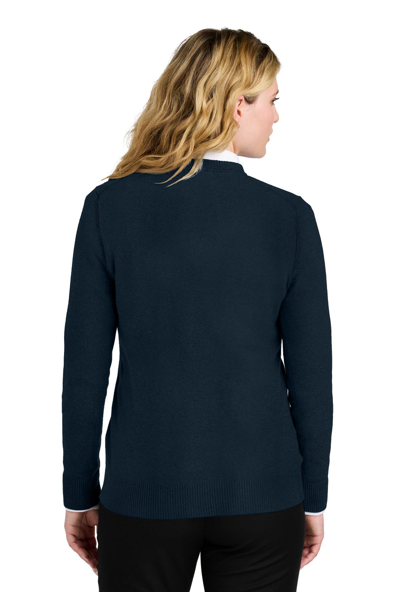Port Authority Women's Easy Care V-Neck Sweater - River Blue Navy