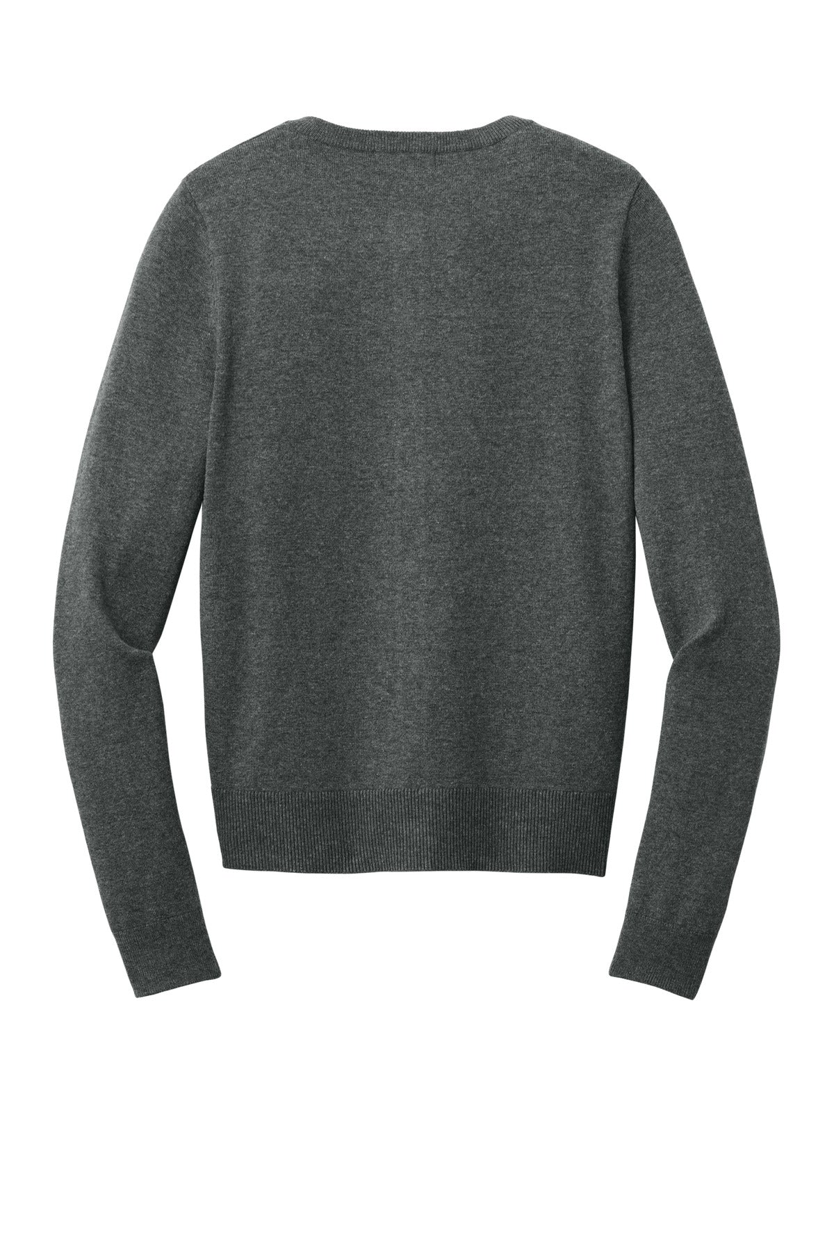 Port Authority Women's Easy Care Crewneck Cardigan Sweater - Charcoal Heather