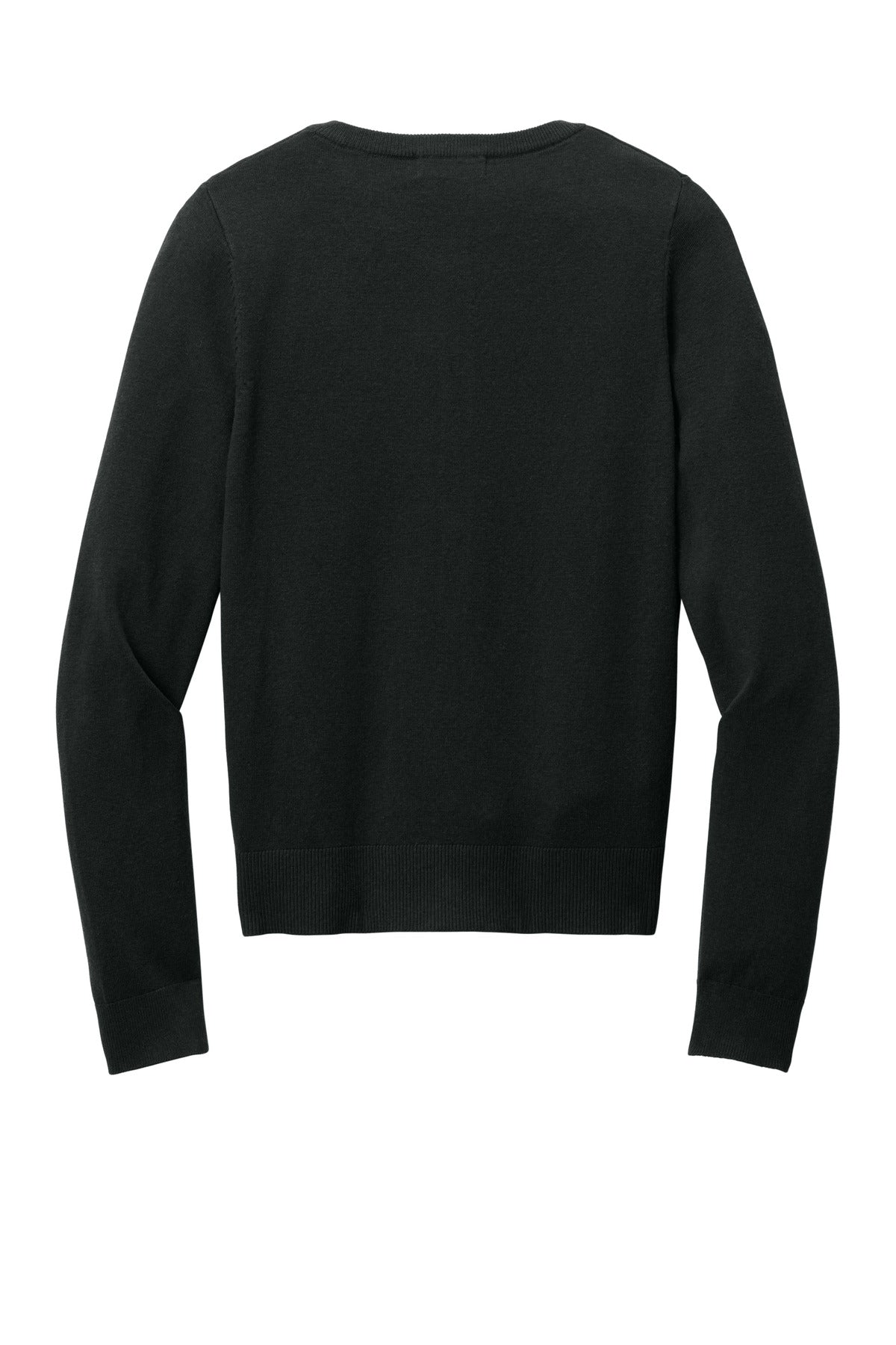 Port Authority Women's Easy Care Crewneck Cardigan Sweater - Deep Black