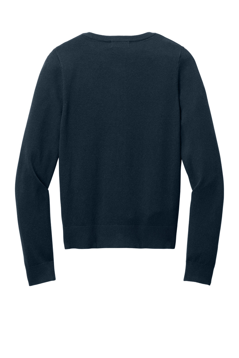 Port Authority Women's Easy Care Crewneck Cardigan Sweater - River Blue Navy