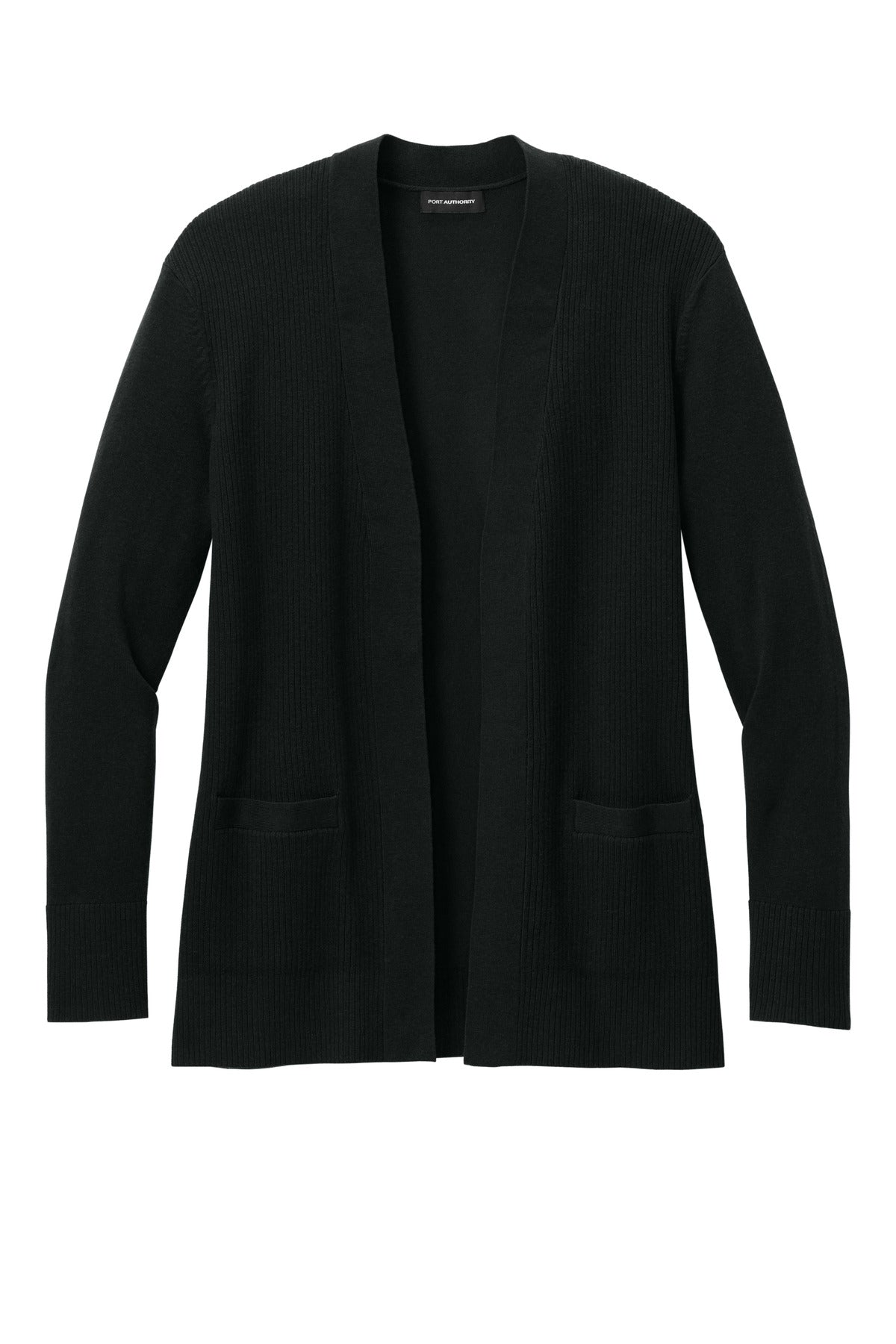 Port Authority Women's Easy Care Open-Front Cardigan Sweater - Deep Black