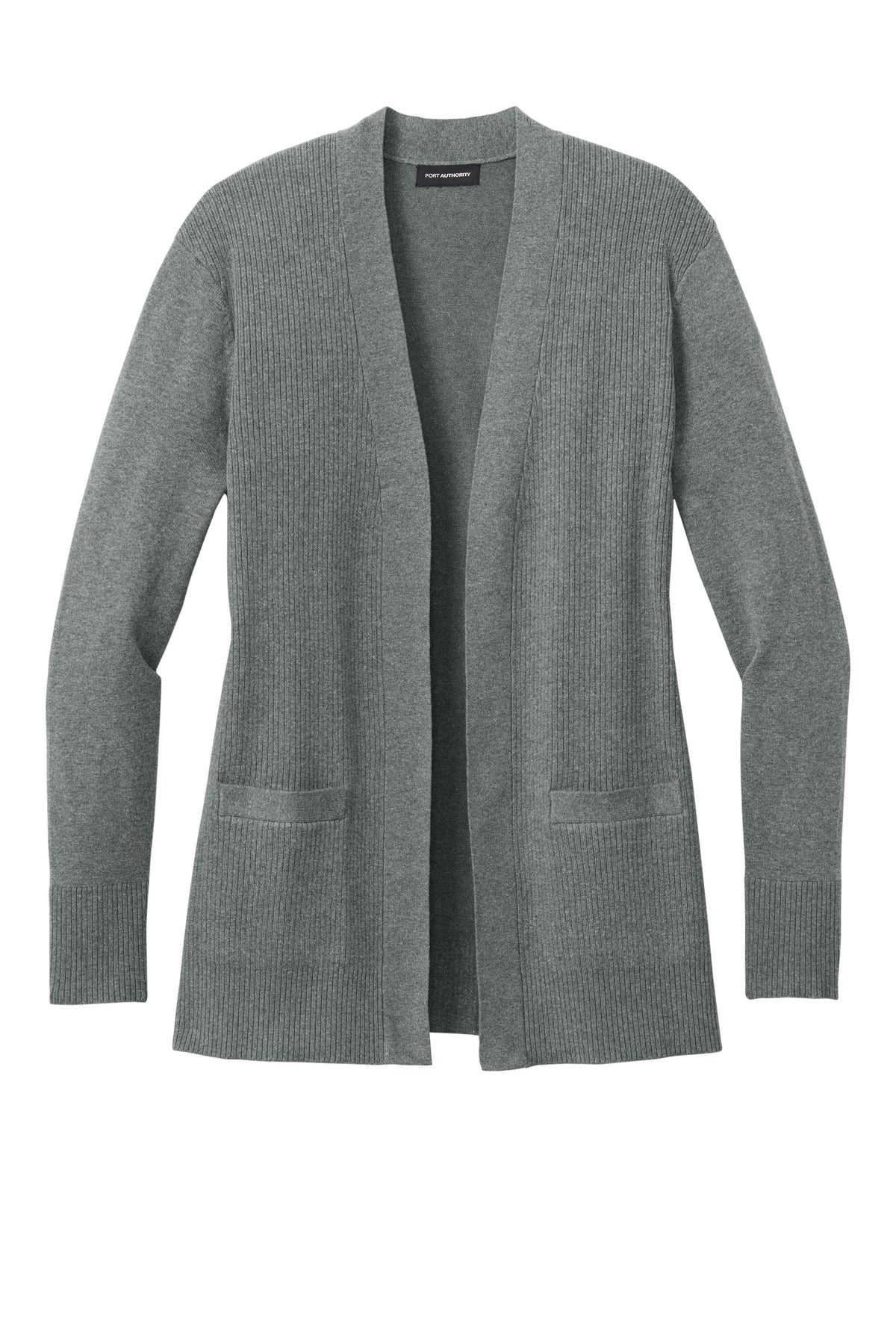 Port Authority Women's Easy Care Open-Front Cardigan Sweater - Medium Heather Grey