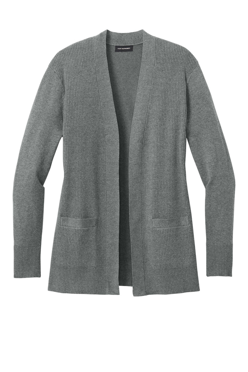 Port Authority Women's Easy Care Open-Front Cardigan Sweater - Medium Heather Grey