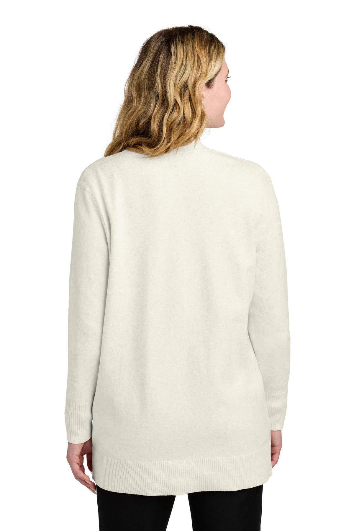 Port Authority Women's Easy Care Open-Front Cardigan Sweater - Oatmeal Heather