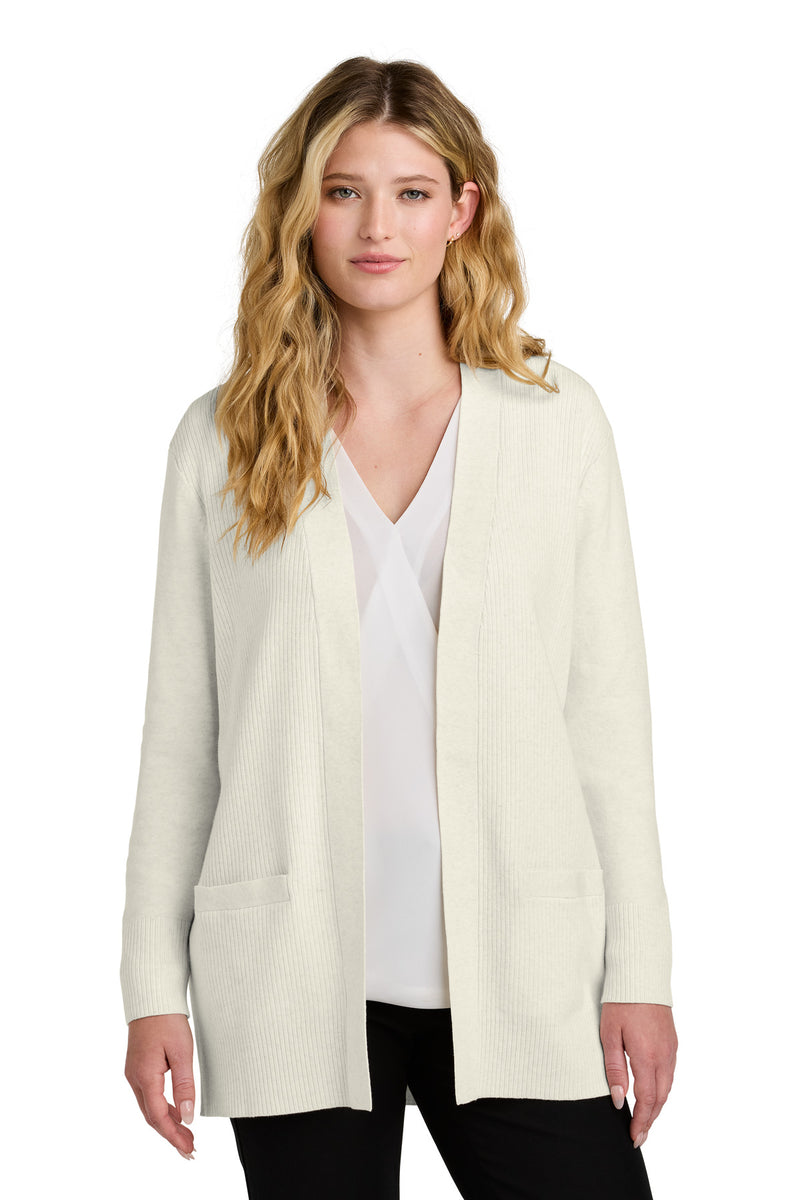 Port Authority Women's Easy Care Open-Front Cardigan Sweater - Oatmeal Heather