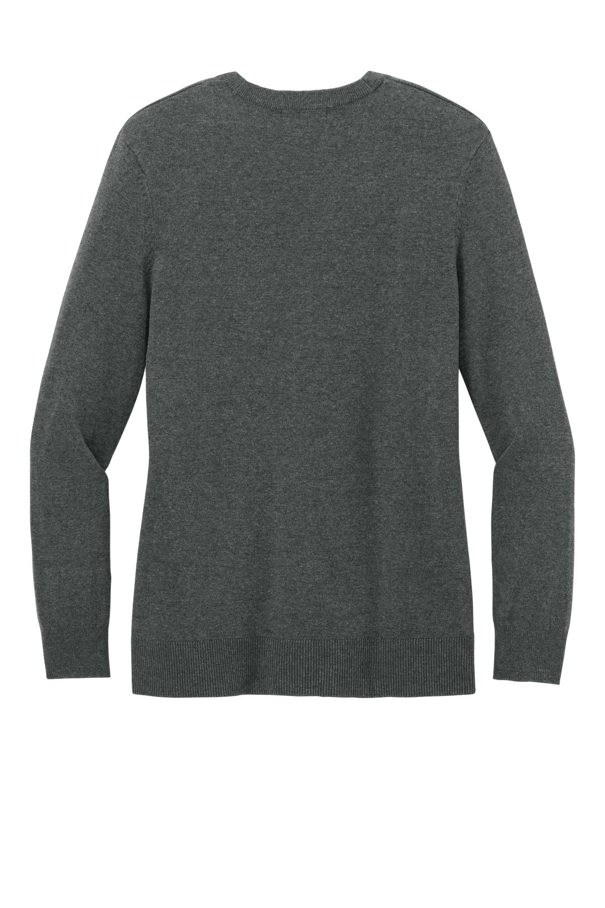 Port Authority Women's Easy Care Button-Up Cardigan Sweater - Charcoal Heather