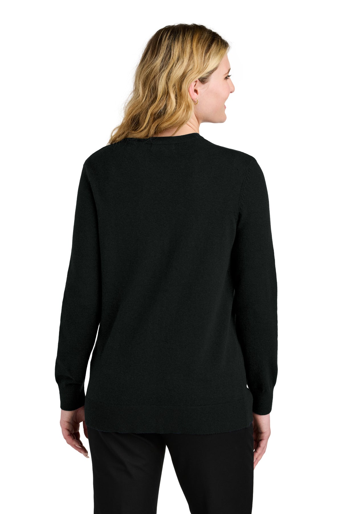 Port Authority Women's Easy Care Button-Up Cardigan Sweater - Deep Black